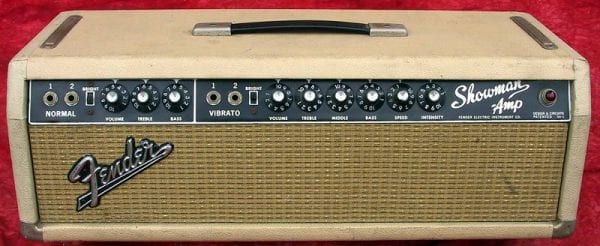 1964 Fender Showman, Model RA763 Vibrato, Black Face, Blonde Tolex