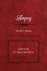 Amplifier Ampeg 1976 SVT Head